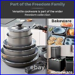 Tower 13pc Cookware Set with Ceramic Non-Stick Grey, Freedom Range, T800200