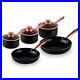 Tower_5_Piece_Pan_Set_in_Black_Rose_Gold_Non_Stick_Aluminium_5_Yr_Guarantee_01_kewe