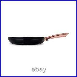 Tower 5 Piece Pan Set in Black & Rose Gold Non-Stick Aluminium 5 Yr Guarantee