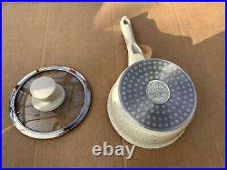 Tower Cerastone 5 Piece Ceramic Non Stick Pan Set Almond 28cm Saute & Roaster