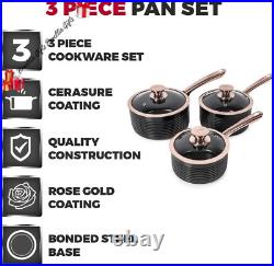 Tower T800000RB Linear Non Stick Induction Frying Pans Set, Cerasure