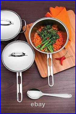 Tramontina Allegra 5pc Cookware Set Saucepan Frying Pan Steamer INDUCTION