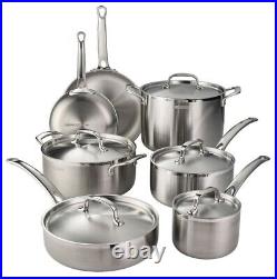 Tramontina Tri-Ply Stainless Steel 12 Piece Cookware Set