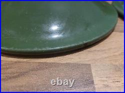 Vintage Le Creuset cast iron 5 pan set green 14 16 18 20 22 +lids wooden handles