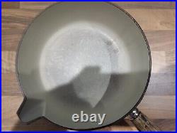 Vintage Le Creuset cast iron 5 pan set green 14 16 18 20 22 +lids wooden handles